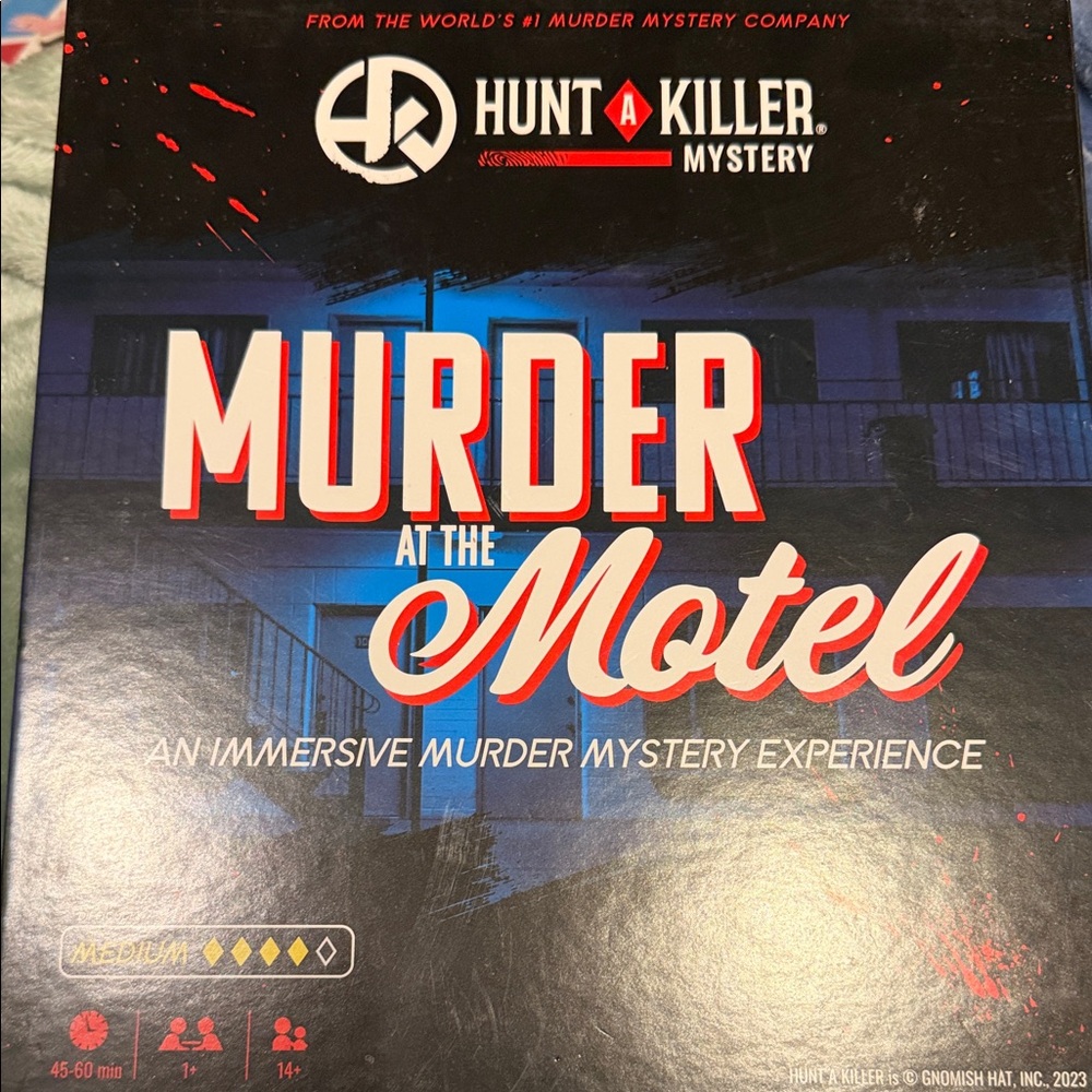 Hunt A Killer Mystery Murder at the Motel Board Game - Black and Red